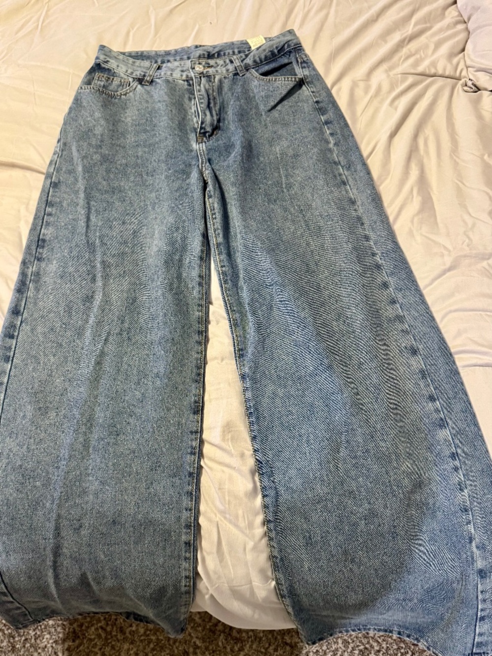 Flirla Women Casual Loose Wide Leg Jeans Y2k